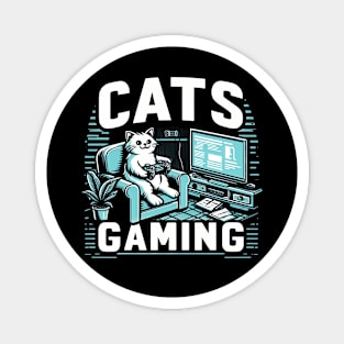 Cats And Gaming For The Cat Lover Gamer Video Game Player Magnet